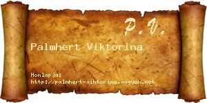 Palmhert Viktorina névjegykártya